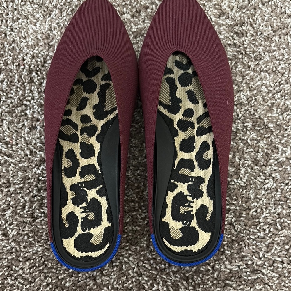 Rothy's Burgundy Mules with Classic Rounded Toe